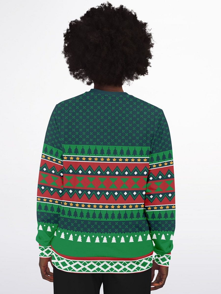 "Gains Tats and Ho's" Christmas Sweater | Funny Gym Santa Sweatshirt | Fitness Holiday Party Outfit product image (8)