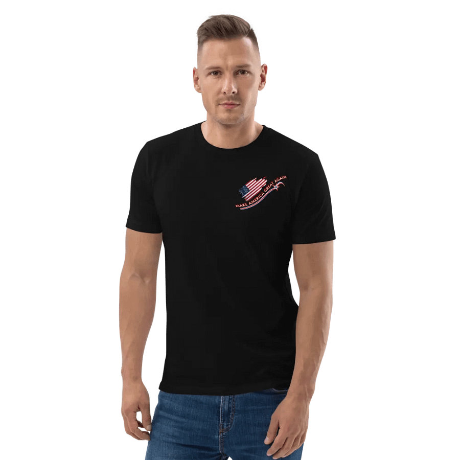 Maga t shirts We all want to Make America Great again organic cotton Tee left pocket design product image (7)