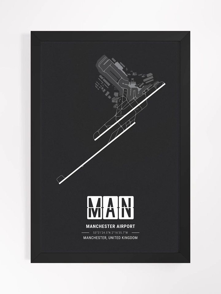 Framed Airport MAN Premium Map On Matt Paper product image (1)