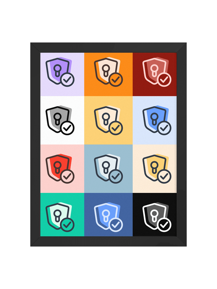 Multi-Color Shields 2.0 (Framed 3x4 Portrait) product image (9)