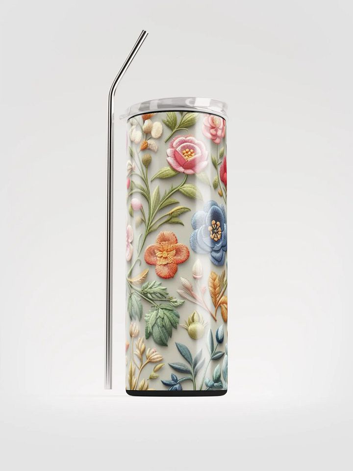 Floral Bliss Stainless Steel Tumbler - Stylish Eco-Friendly Sipping product image (1)