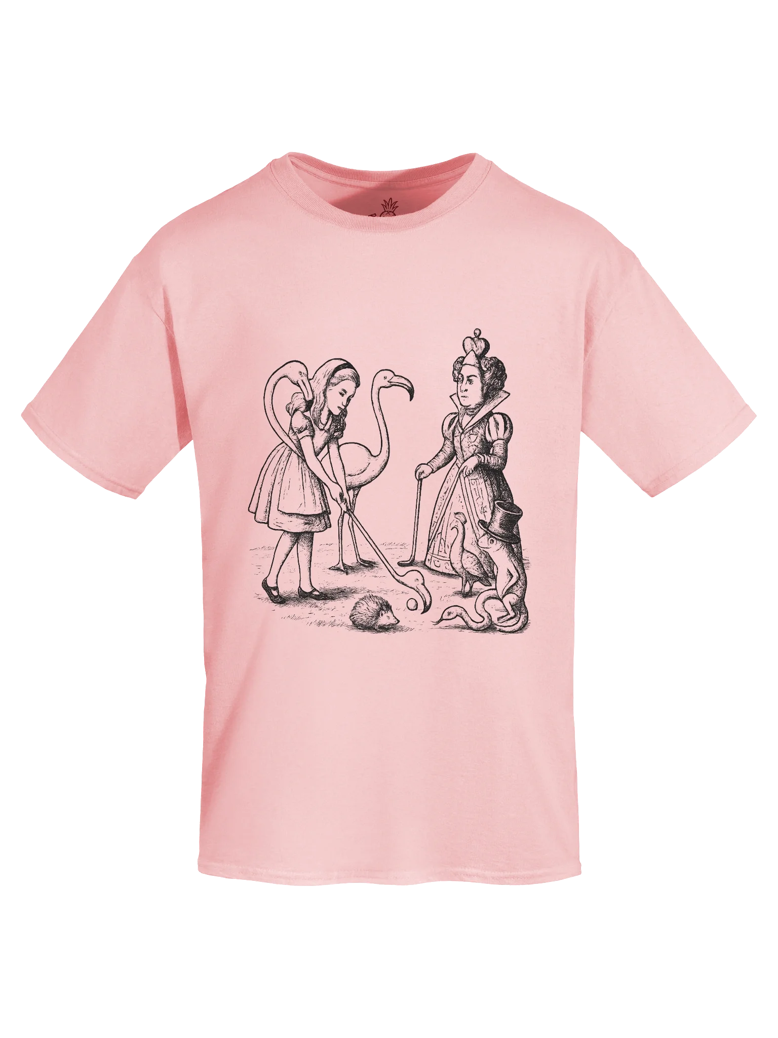 Wacky Flamingo Golf Club With the Queen of Hearts Alice in Wonderland Boxy Fit Unisex T-Shirt product image (55)