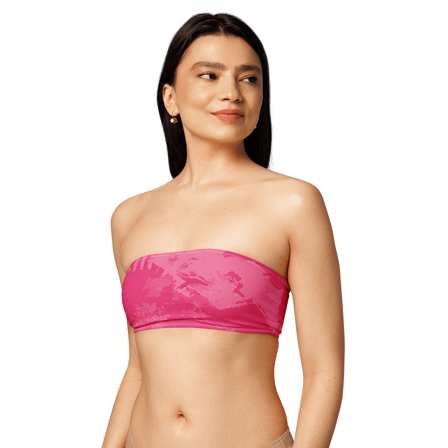 Blush Dream All-Over Bandeau Bikini Top product image (5)
