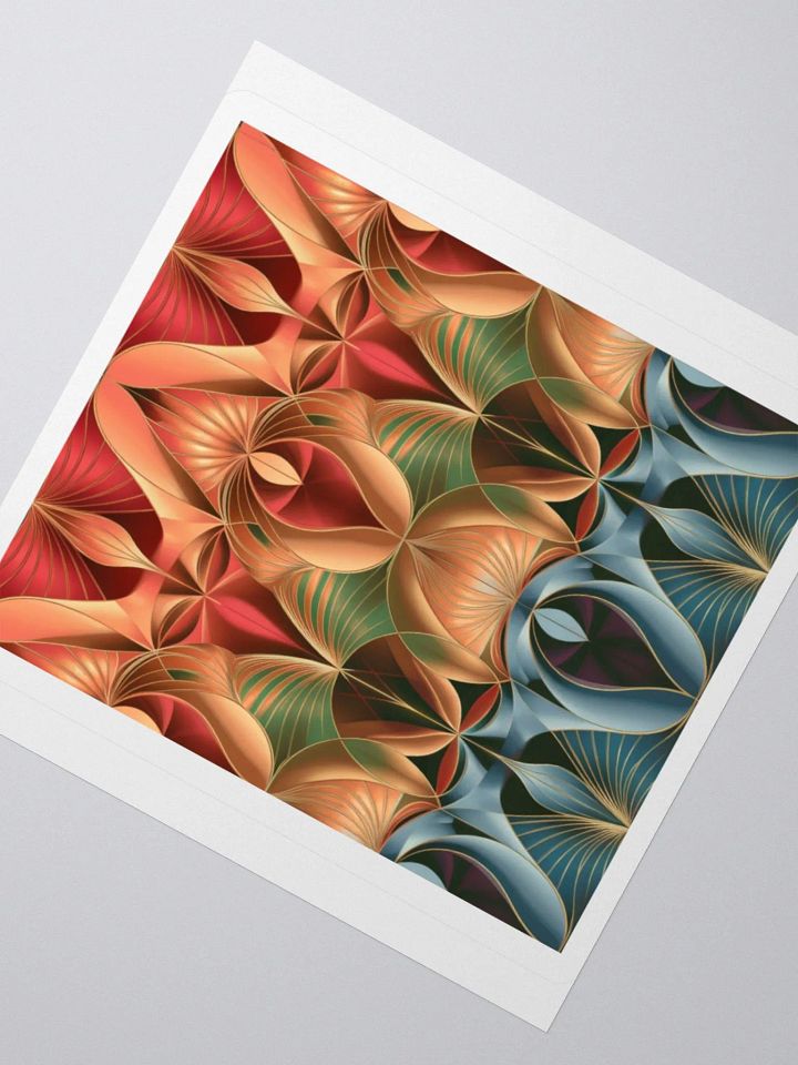 Vibrant Fan Pattern Sticker - Colorful Geometric Decal product image (2)