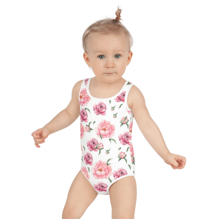 Child’s Swimsuit With Pink Peonies product image (2)