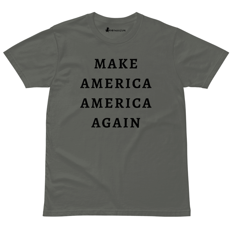 Make America America Again - Black Text - Premium Unisex T-Shirt product image (14)
