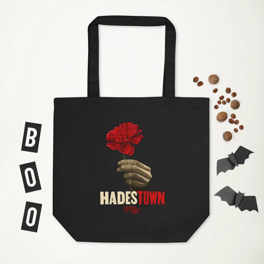 Wait For Me Red Carnation Black Tote product image (5)