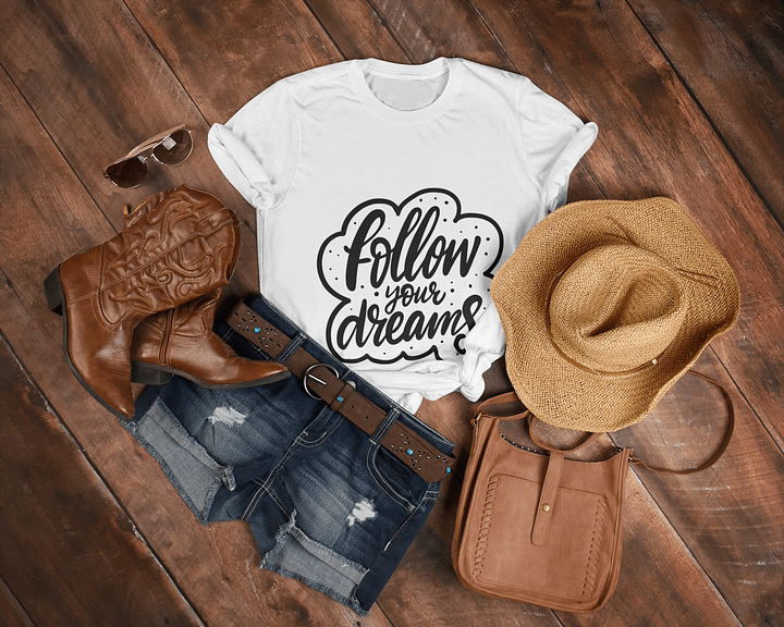 Follow Your Dreams White Unisex T-Shirt product image (2)