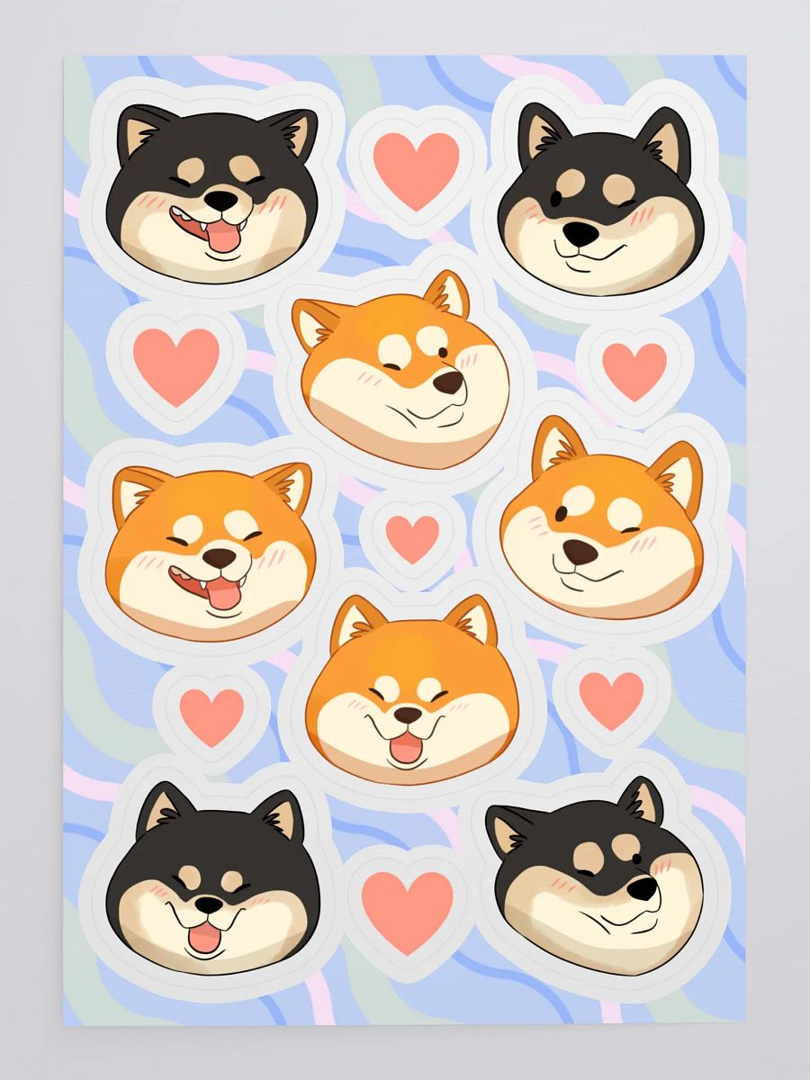 Shiba Inu Love Sticker Sheet product image (4)