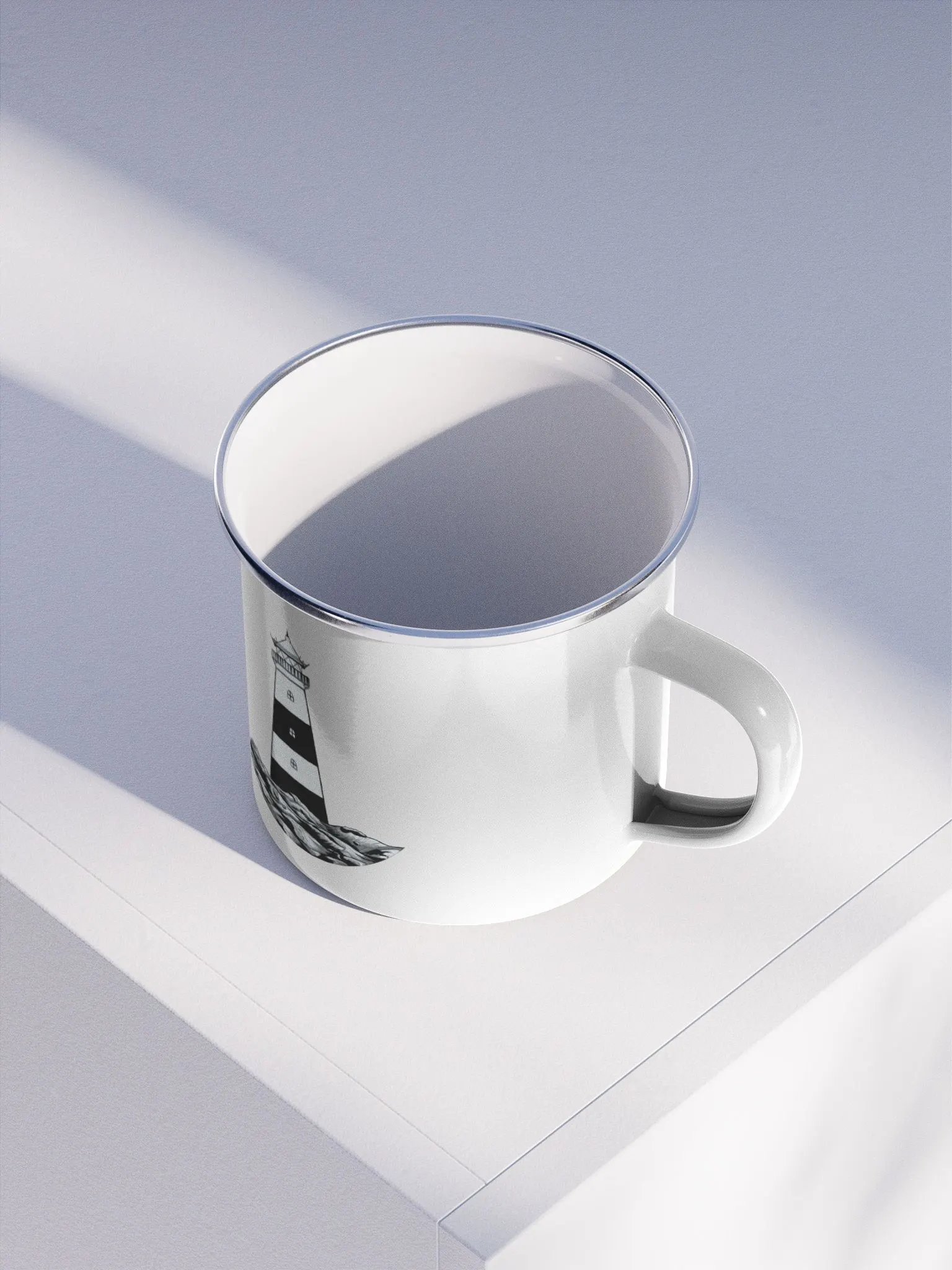 Silhouette & Lighthouse Enamel Mug product image (3)