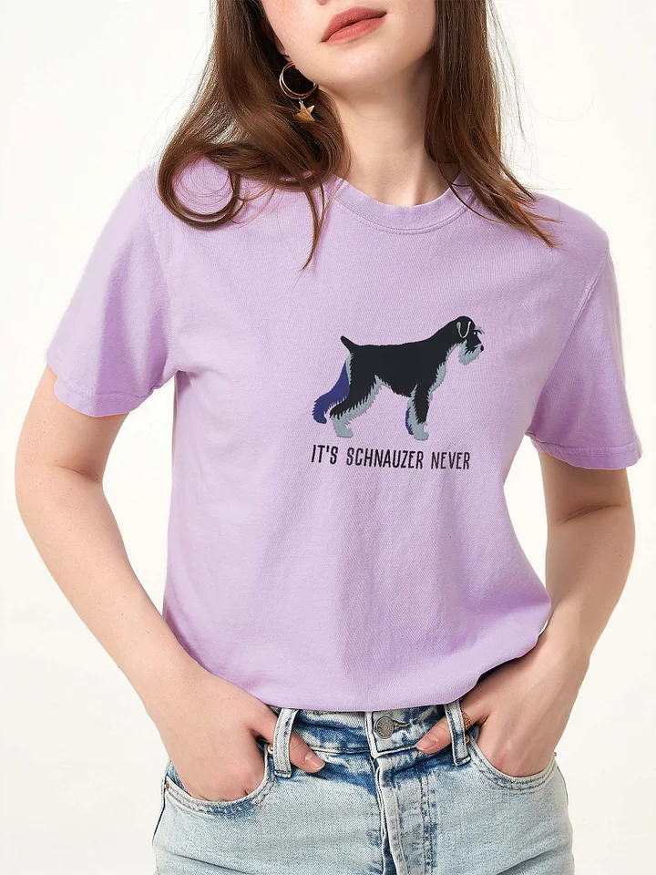 It's Schnauzer Never T-Shirt(Embroidered) of a Standard Schnauzer(Black & Silver) product image (2)