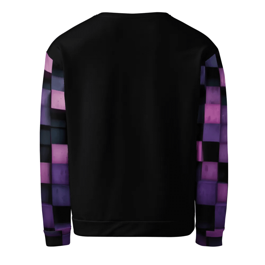 Black And Purple Squares Unisex Sweatshirt product image (3)