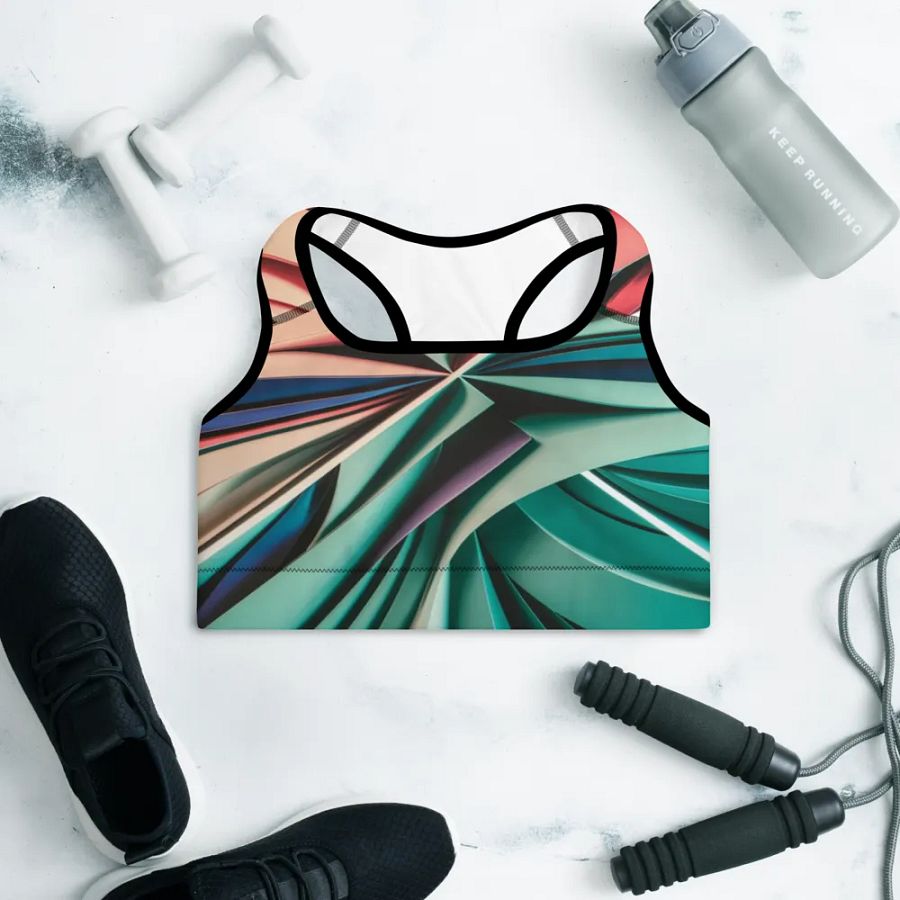 TDS Music Padded Sports Bra - Multicolored Abstract Design product image (6)