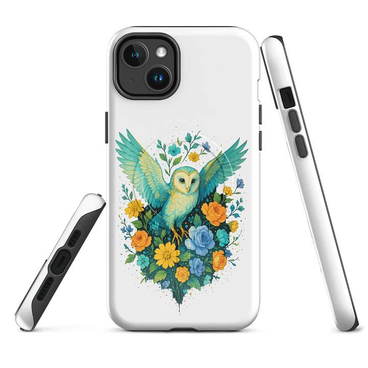 Cottagecore Owl MagSafe® iPhone Case With Wildflowers In Flight product image (2)