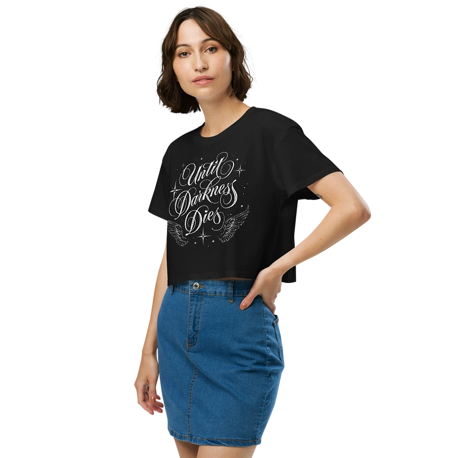 Until Darkness Dies (wings design) Women's Premium Crop Top product image (7)