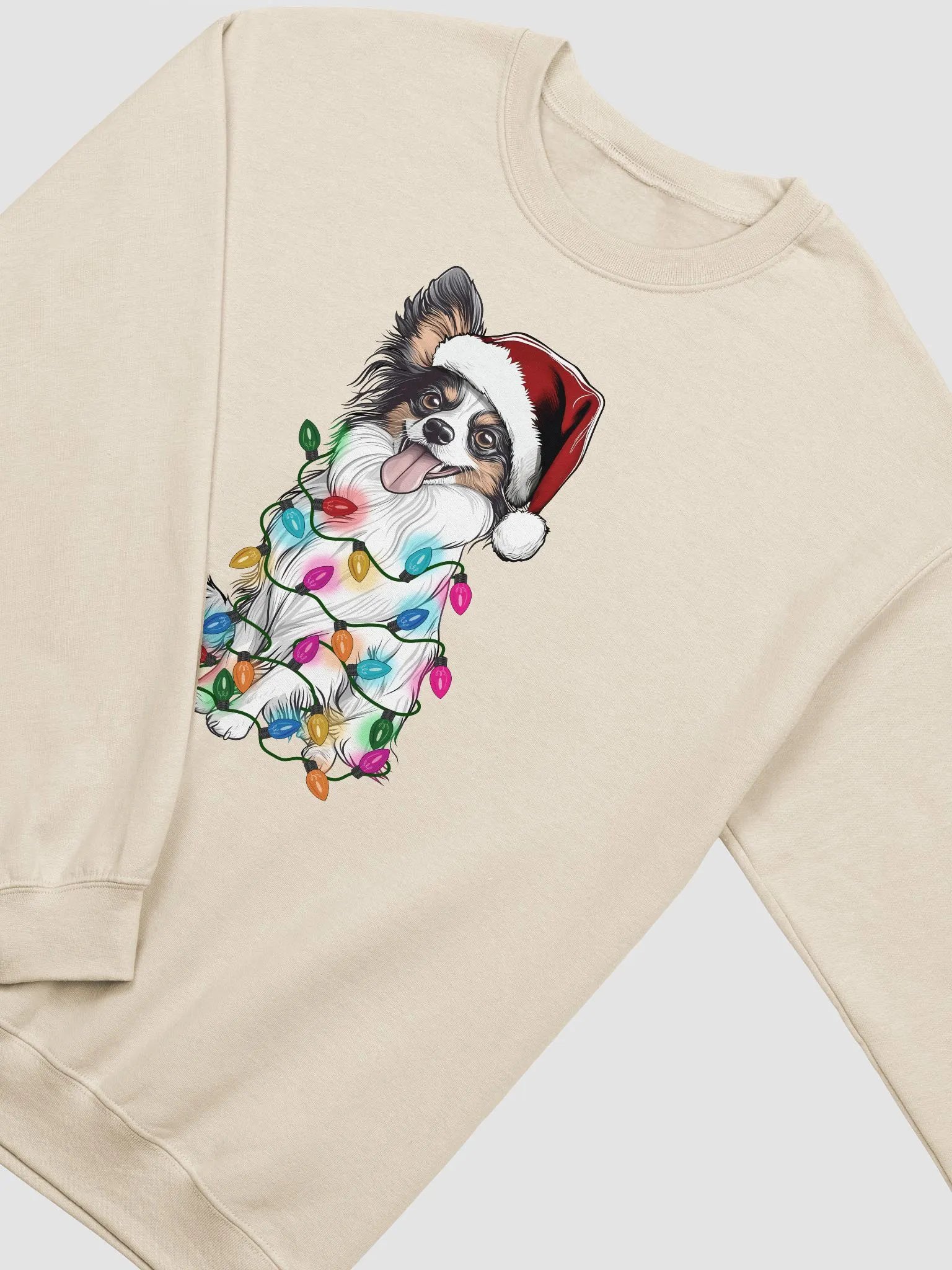 Funny Papillon(Tricolor) Christmas Sweatshirt product image (23)