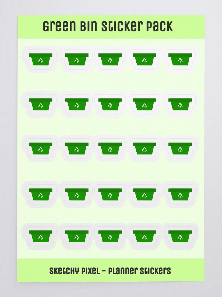 Green Bin Sticker Pack product image (1)