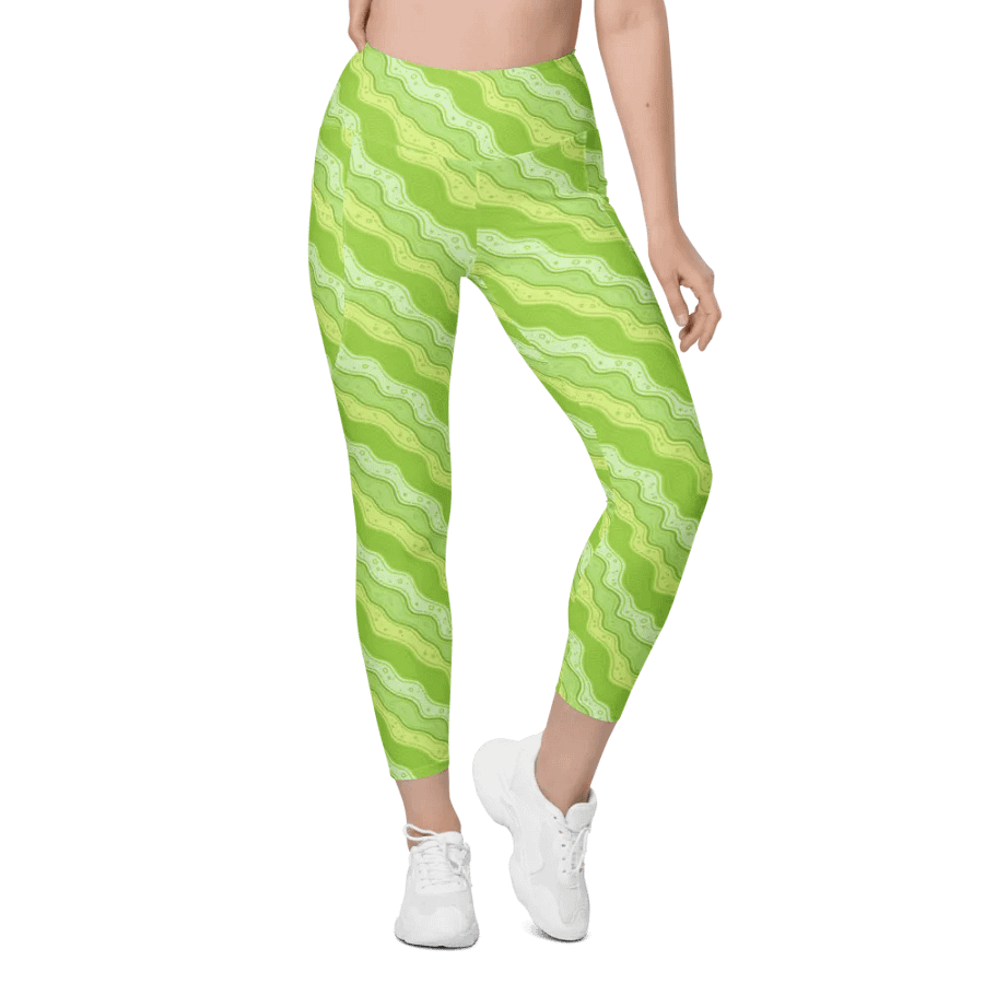 Green Wiggle Leggings (With Pockets!!) product image (5)