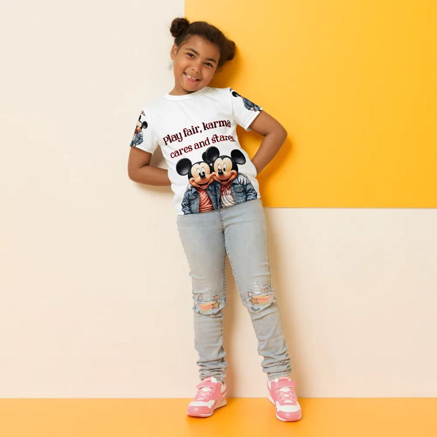 Karma Cares All-Over Print Kids T-Shirt product image (10)