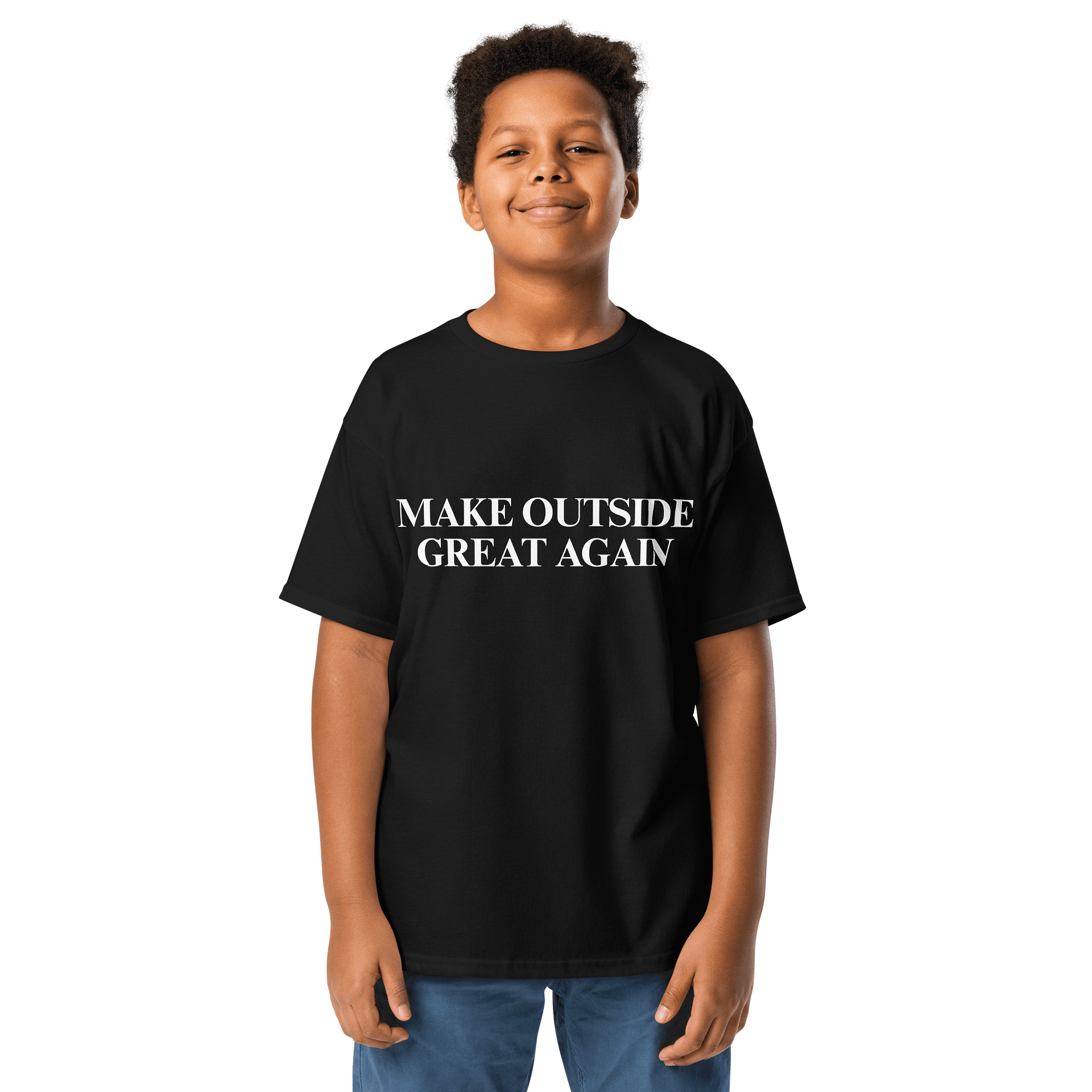 Make Outside Great Again 100% Cotton Youth Classic Tee product image (5)