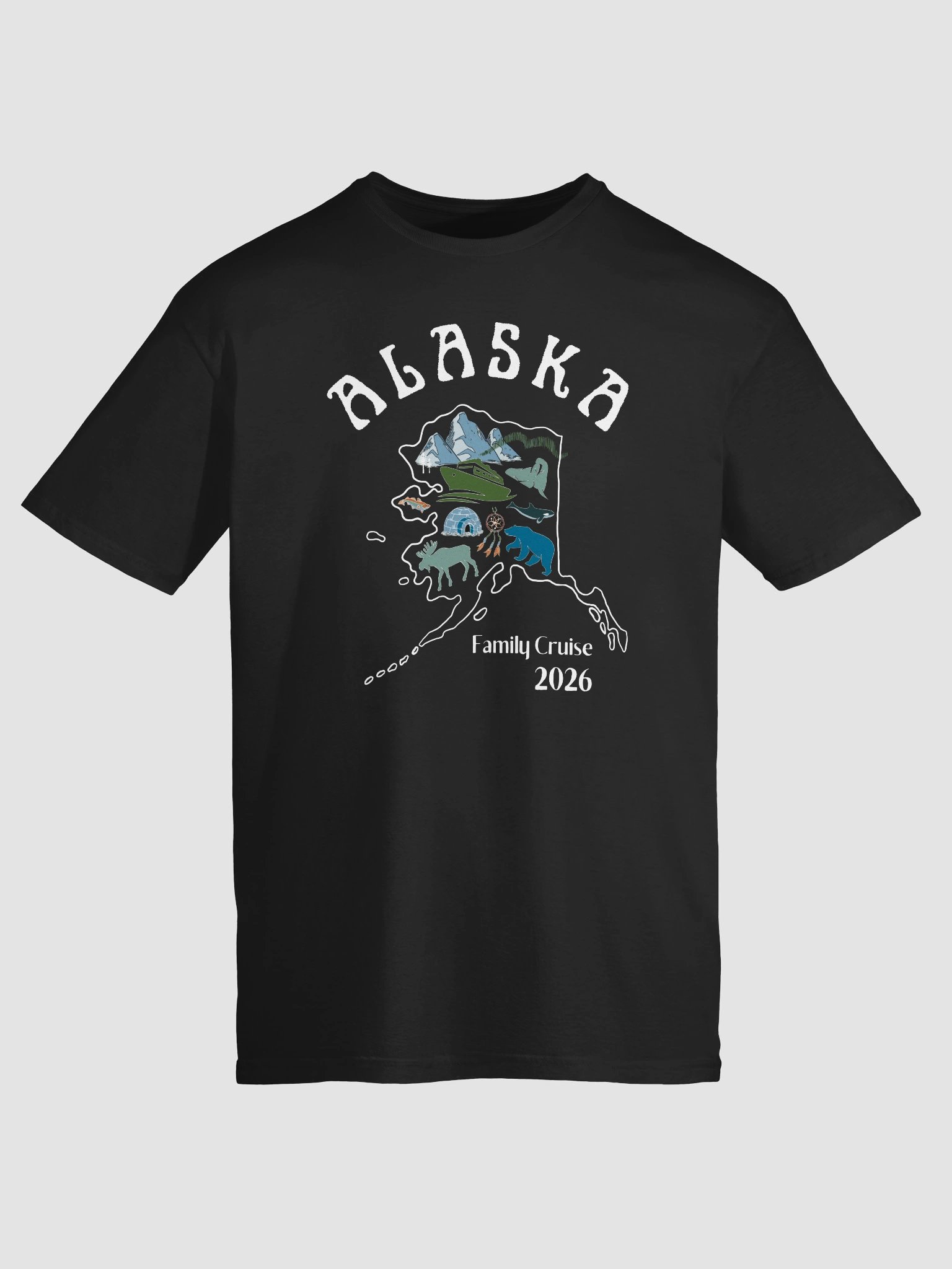 Alaska Cruise Family Adult Matching Dark Shirts product image (10)