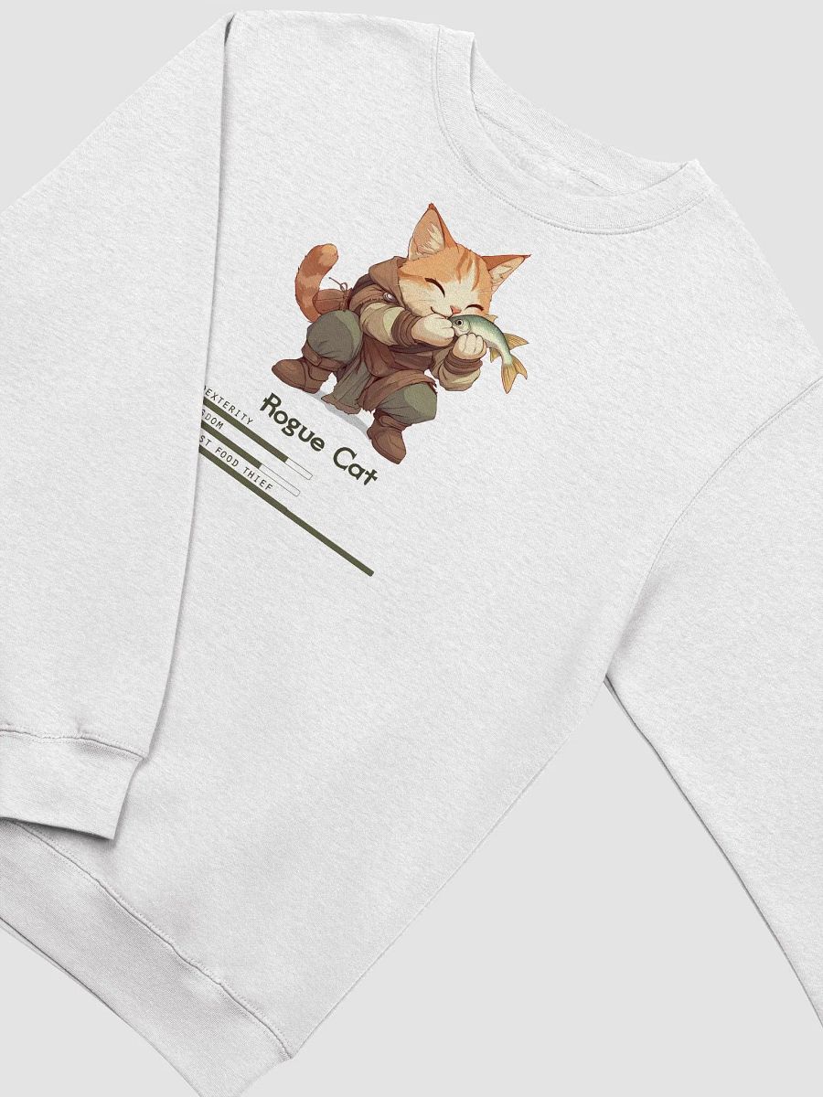 RPG Rogue Cat Unisex Crewneck Sweatshirt for gamers and cat lovers product image (8)