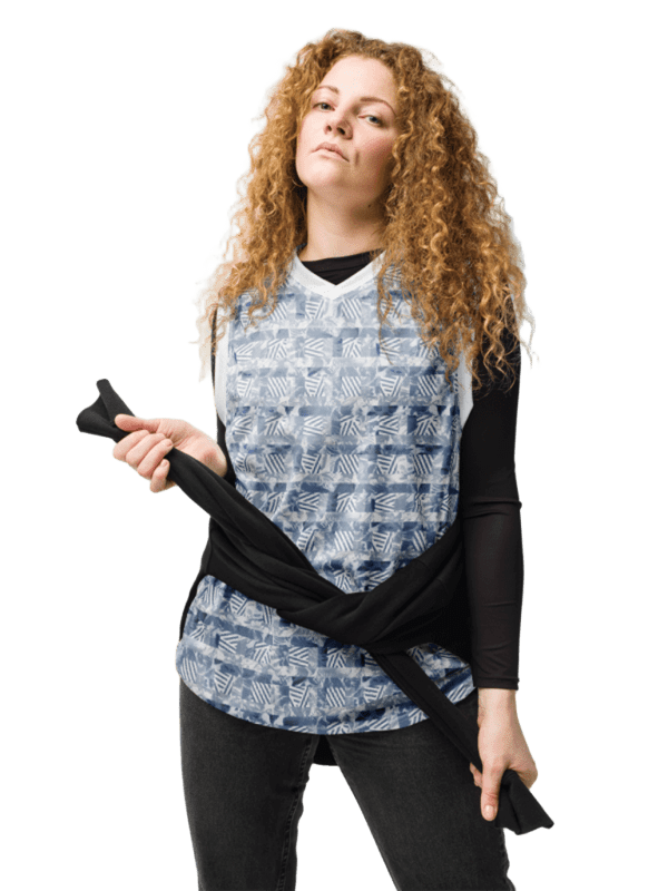 Blue Rainforest | Recycled Unisex Basketball Jersey product image (6)