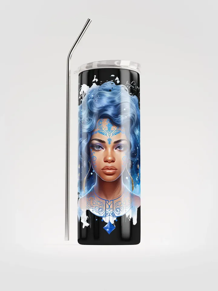 Aquarius Sparkling Blue Stainless Steel Tumbler: Embrace Celestial Charm! ♒💙 product image (1)