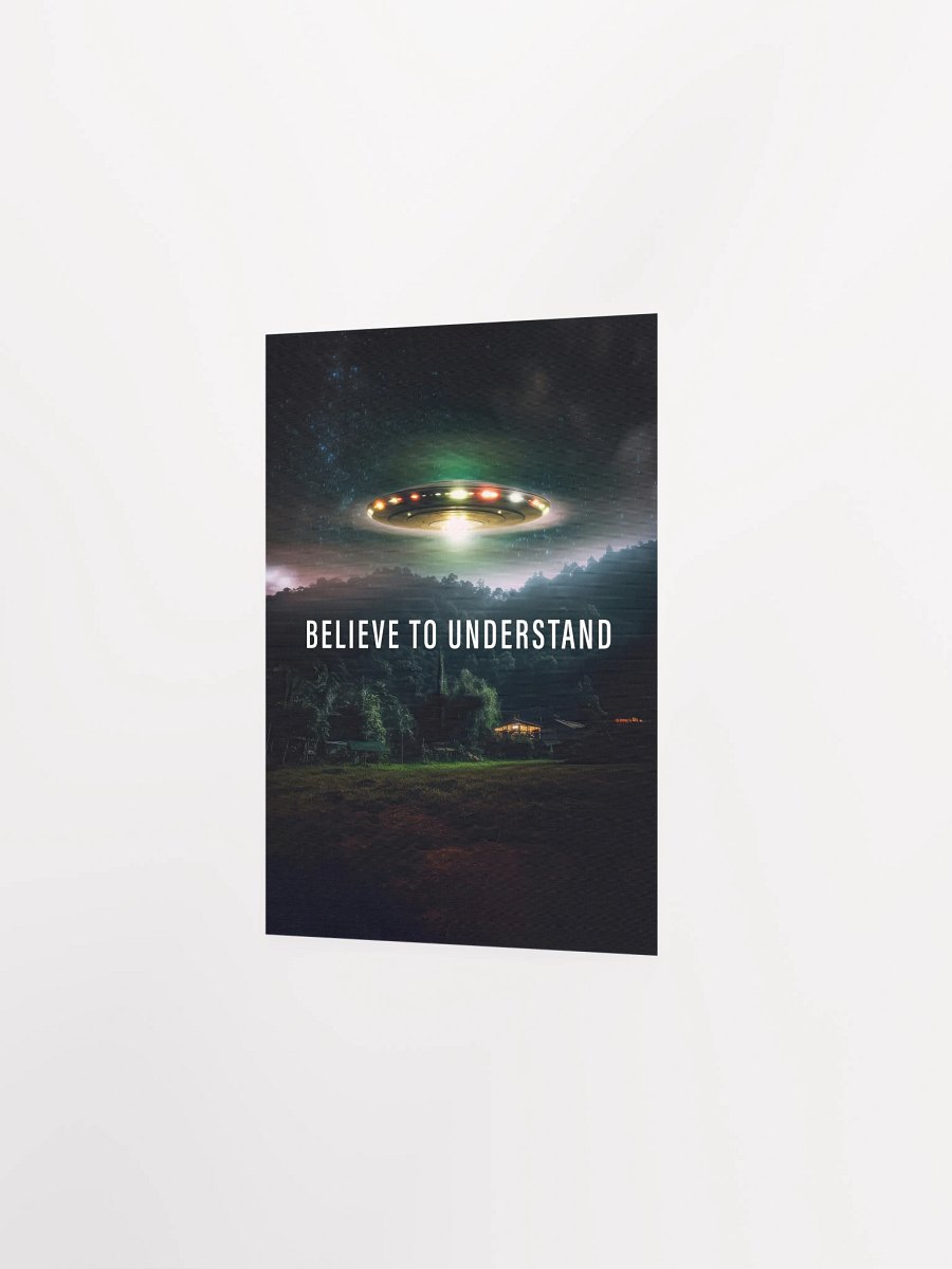 Believe to Understand/The X-Files poster, S07E11 tagline, 2000 — sci-fi poster, movie art, I want to believe poster, space print, aliens wall decor product image (7)