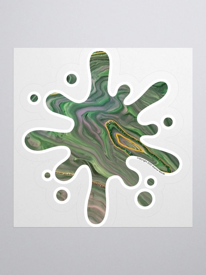 Acrylic Painting Sticker in Greens & Gold product image (1)