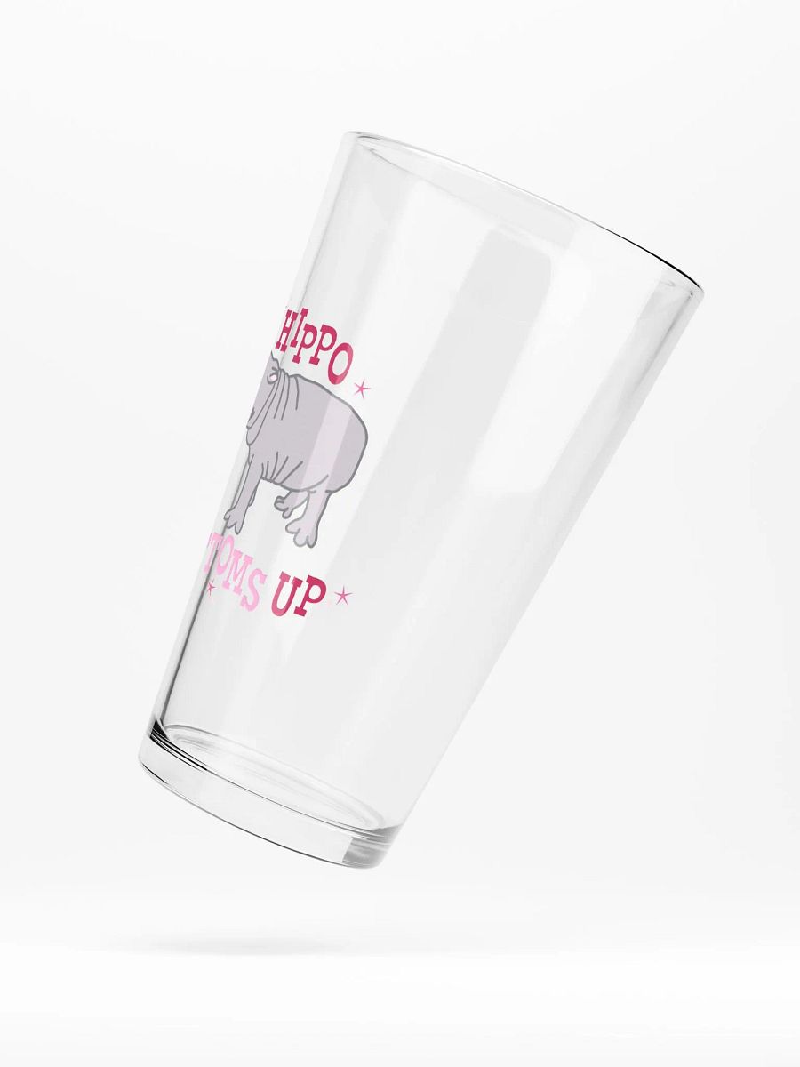 Hippo Bottoms Up Pint Glass | Moo Deng Inspired Merch product image (4)