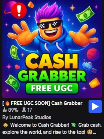 💸 FREE Roblox Game Template – Cash Grabber (Uncopylocked) product image (1)