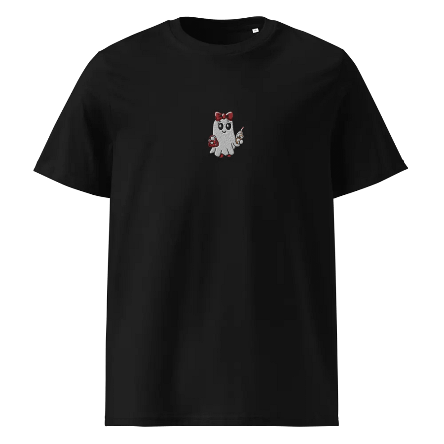 Stylish Ghost Embroidered Organic Cotton Regular Fit T-Shirt product image (1)