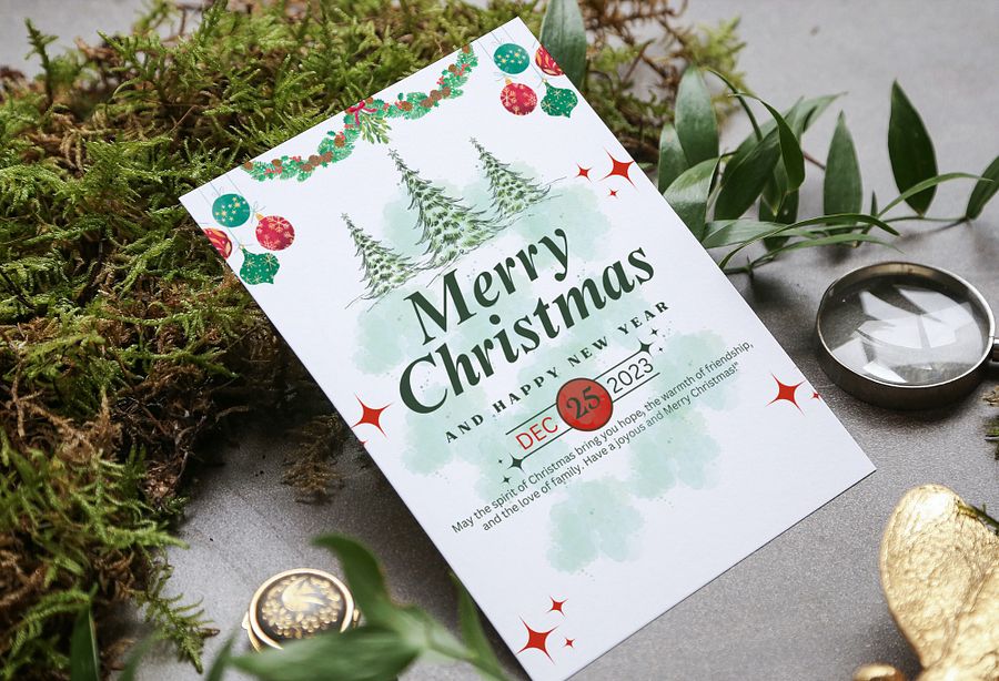 Christmas and New year greetings cards Bundle No 3 (5Cards) product image (6)
