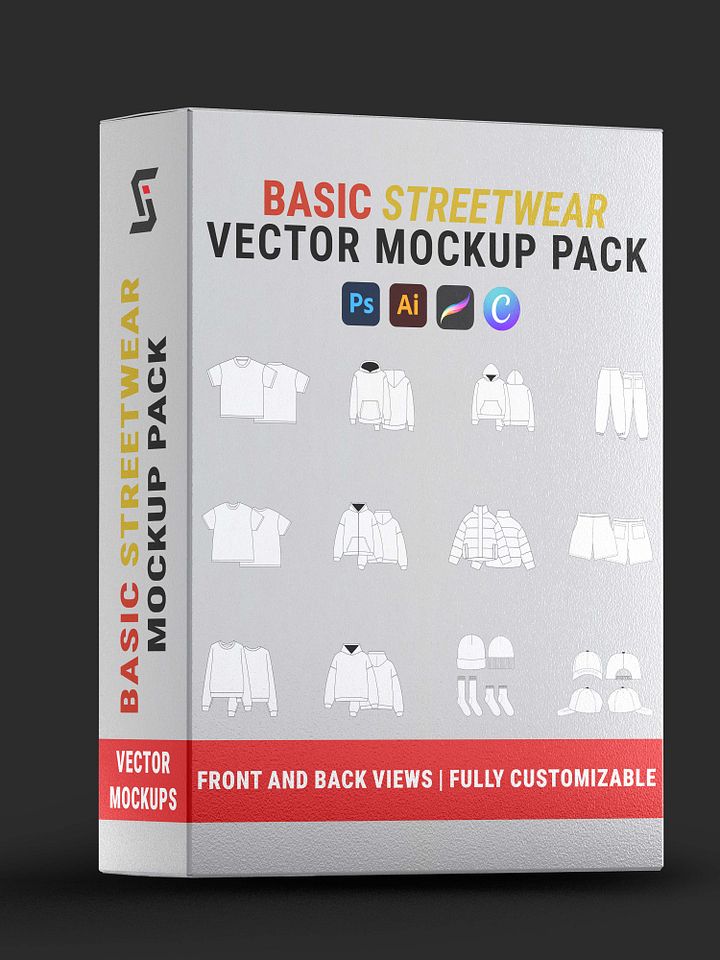 Basic Streetwear Vector Mockup Pack product image (1)