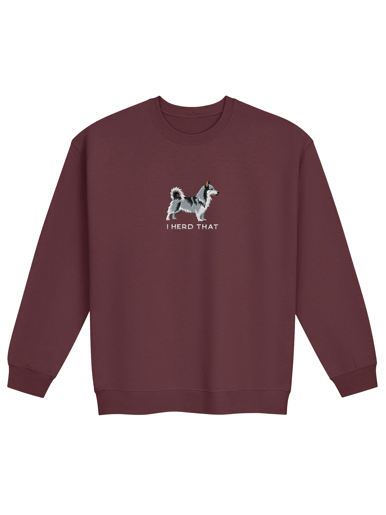 I Herd That Sweatshirt (Embroidered) of a Swedish Vallhund(Gray) product image (5)