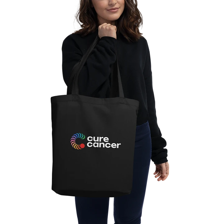 Cure Cancer | Logo Eco-Friendly Statement Tote - Black product image (2)