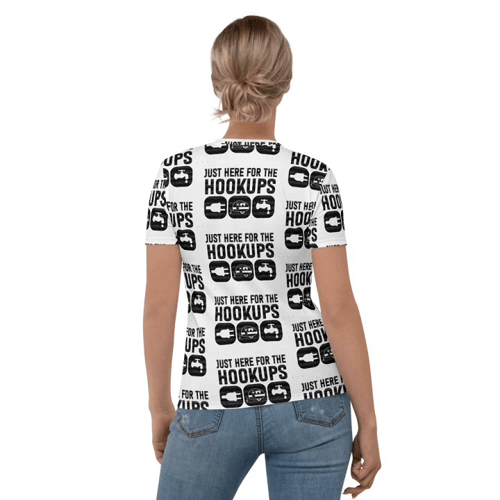 Here For The Hookups T-shirt (White) product image (1)