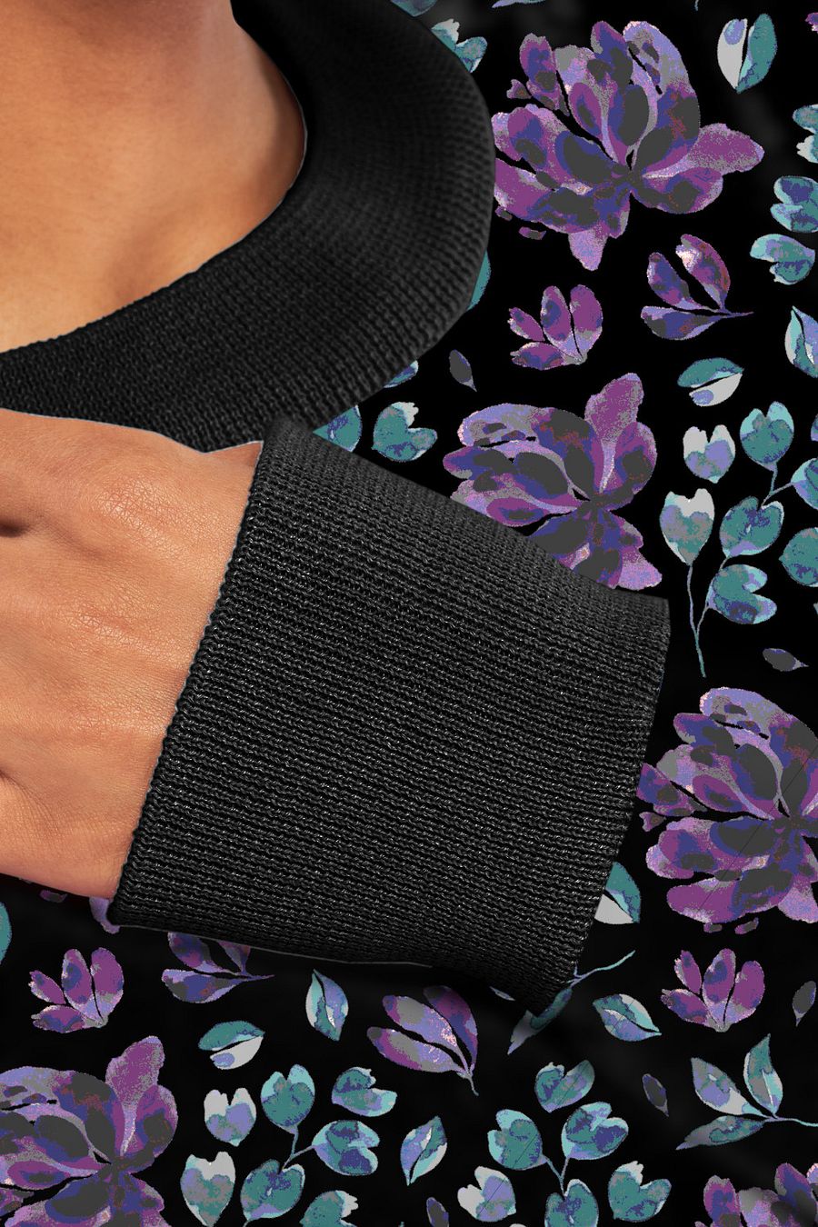 Purple Floral Sweater product image (11)