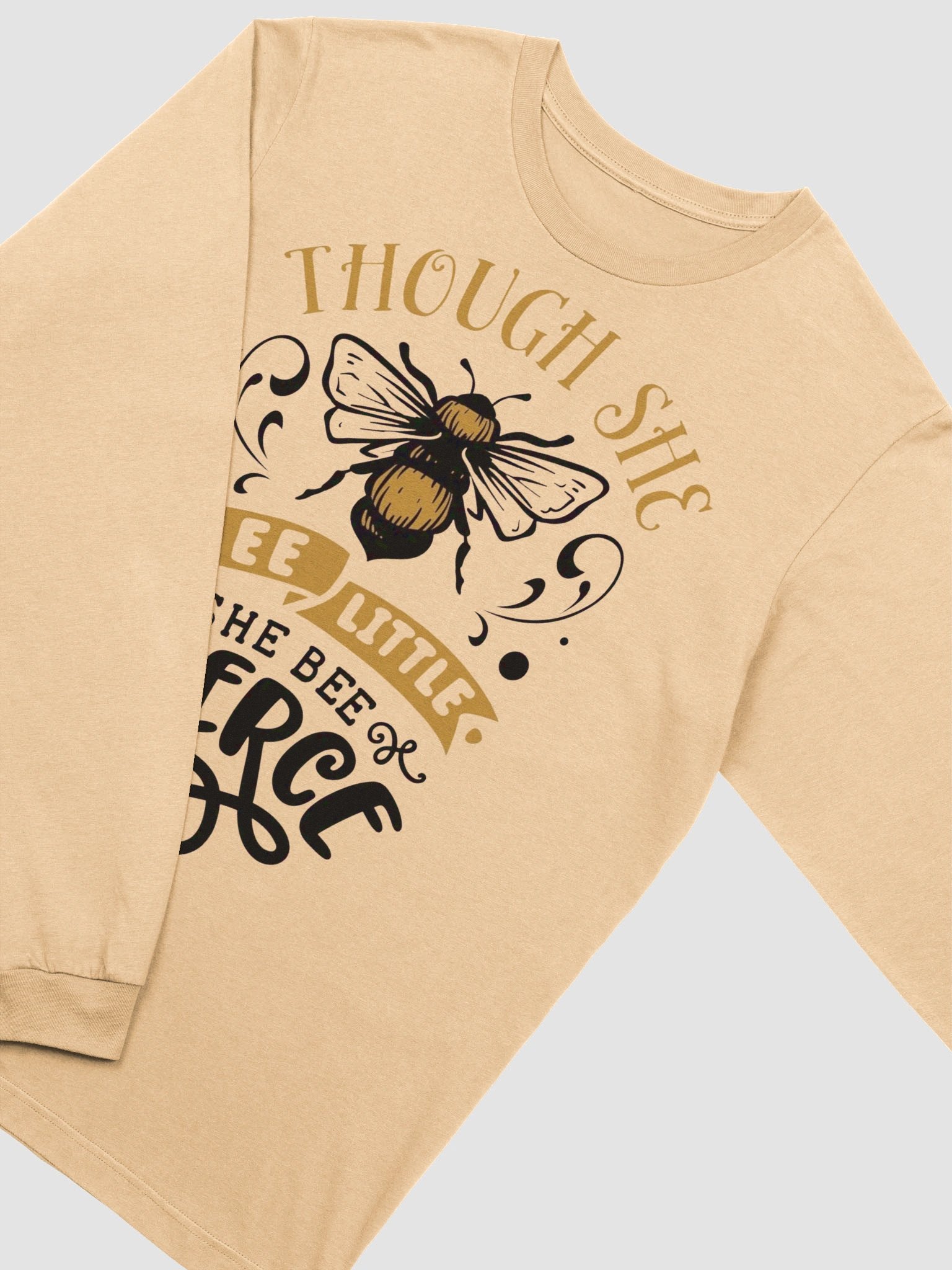 Fierce Bee Illustration Long Sleeve T-Shirt product image (2)
