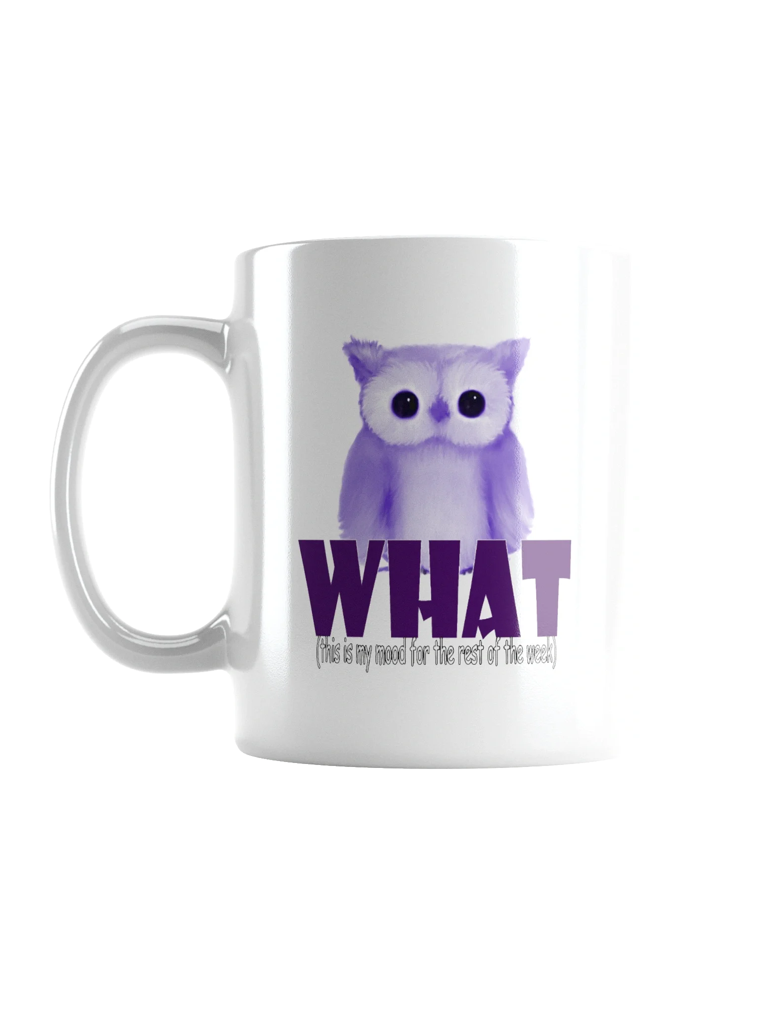 Whimsical Owl Mood White Glossy Mug product image (2)