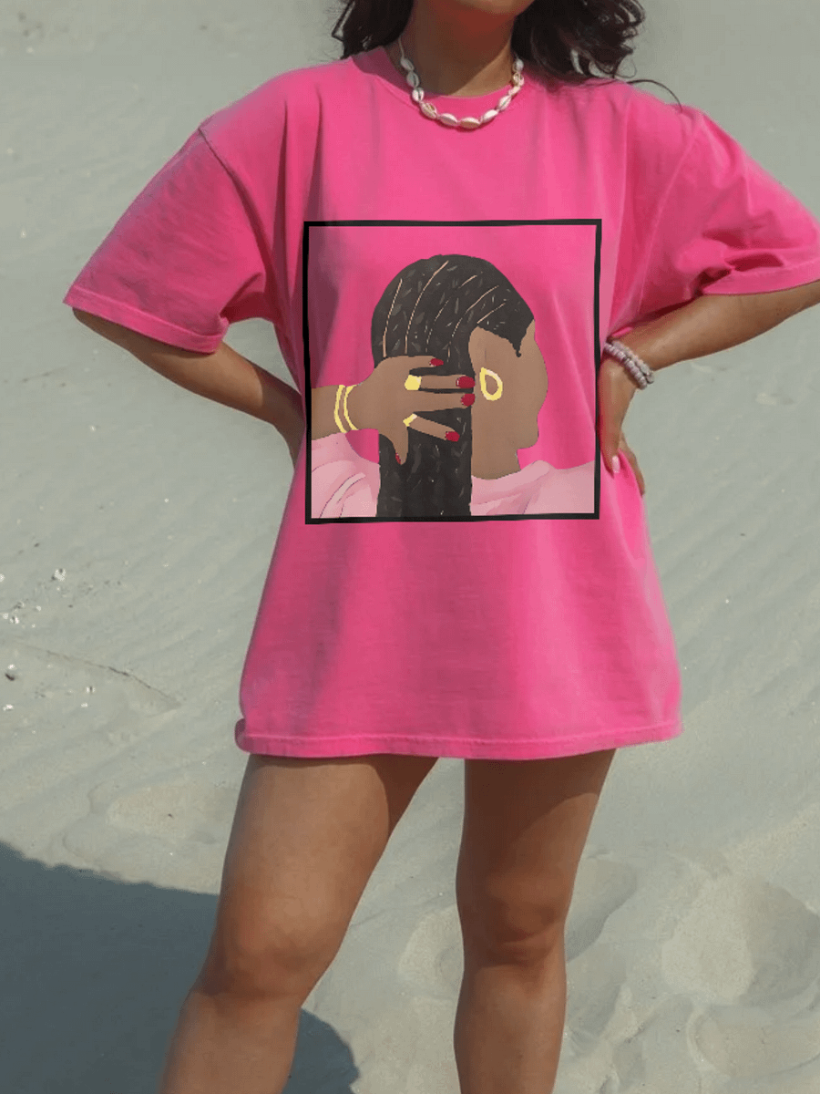 Braided Beauty T-Shirt – Artistic & Bold Expression product image (2)