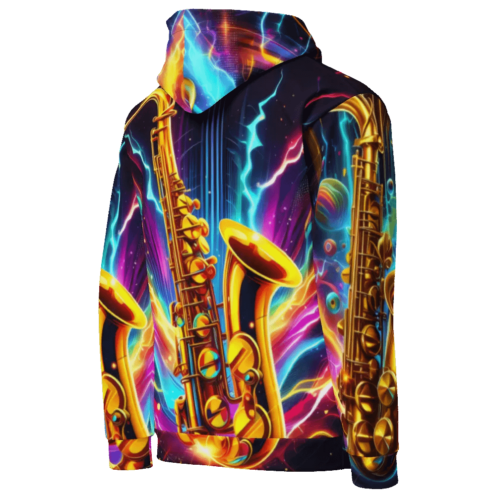 Saxophone Musical Instrument - All-Over Unisex Hoodie #22 product image (9)
