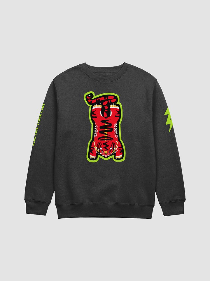 Red Electric Tiger with Lime Lightning Bolts - Sweatshirt product image (1)
