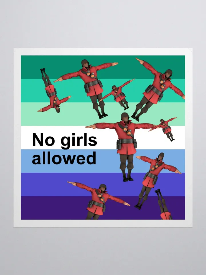 MLM No Girls Allowed Pride sticker product image (2)