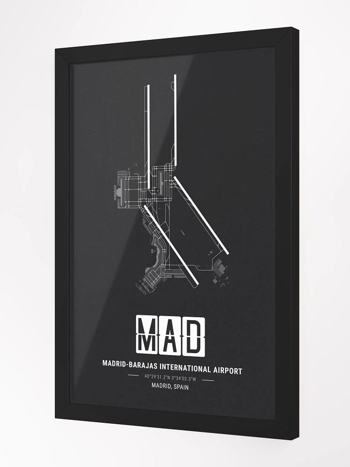 Framed Airport MAD Premium Map On Matt Paper product image (2)