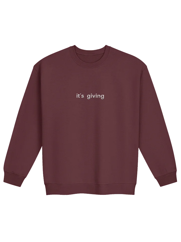 it's giving Dark Colors Crew Neck Sweatshirt - Embroidered product image (1)