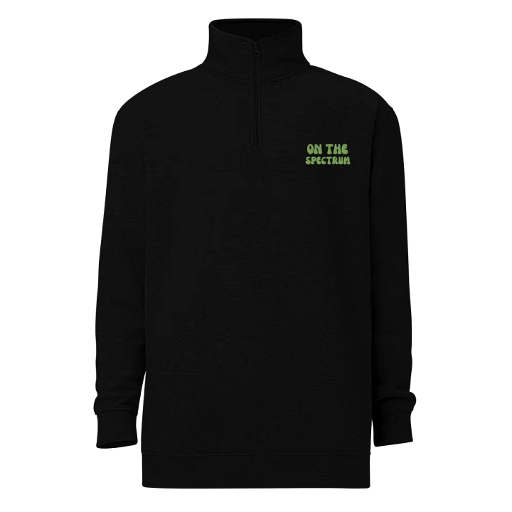 ON THE SPECTRUM (lime) embroidered quarter zip product image (1)