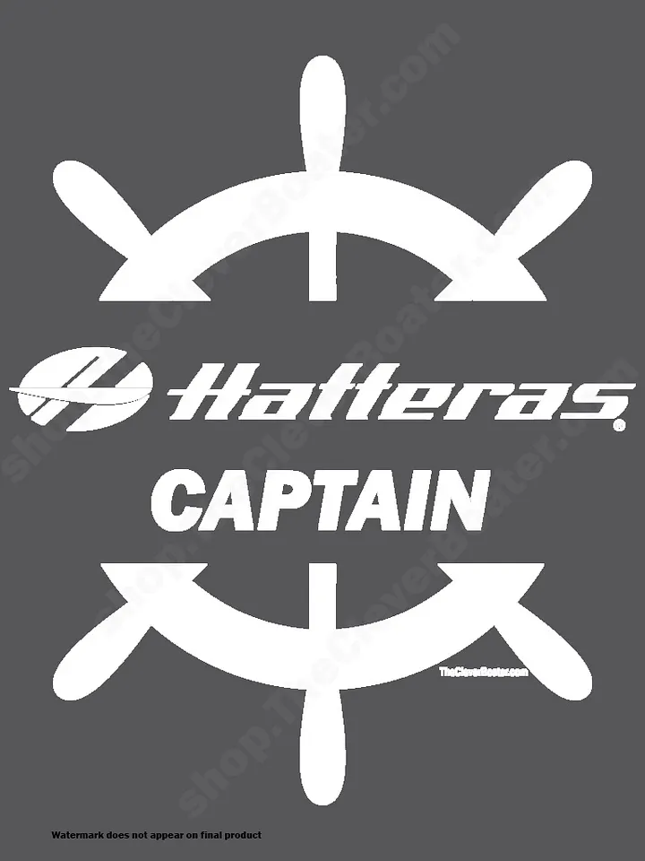 Hatteras Captain - T-Shirt - Dark Shirt w/White Logo product image (2)