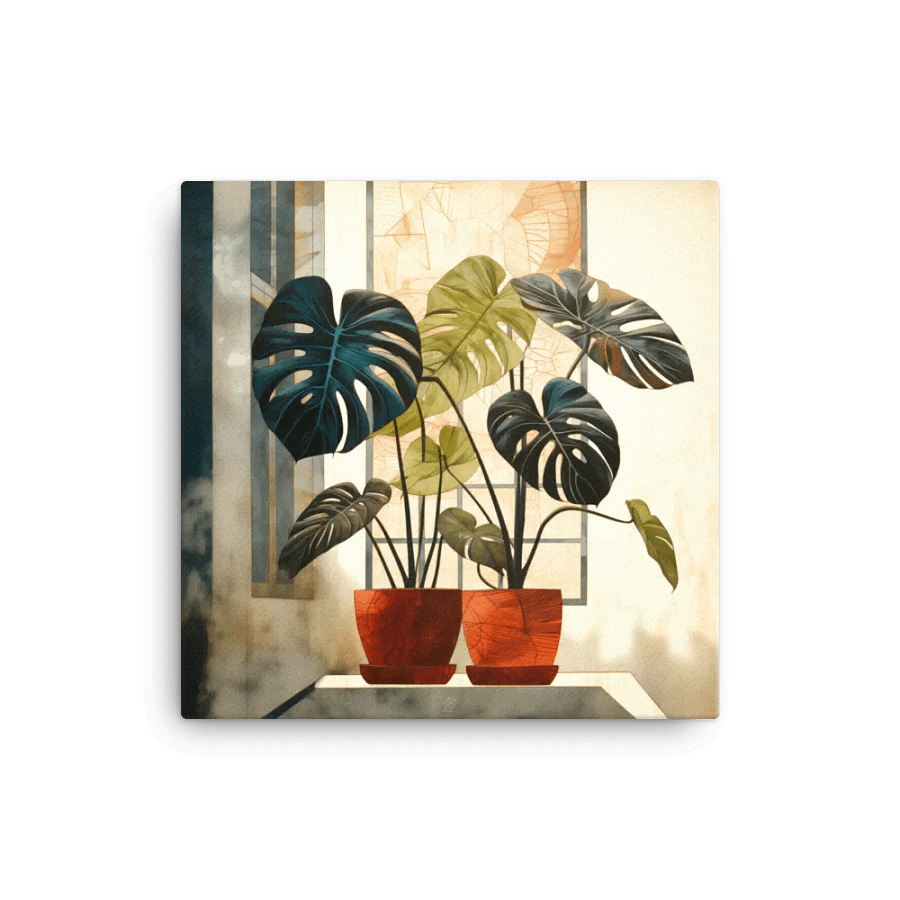 Art2401-07 Potted Plants Still Life - Canvas Print - sm product image (1)